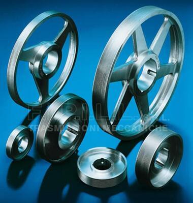 Pulegge POLY-V in Alluminio con Alesaggio per Bussola Taper Lock